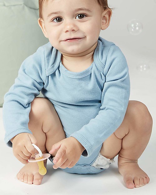 BIBS Ciuccio Colour Glow - Tettarella Ciliegia in Gomma Naturale - Rosa Cipria e Vaniglia - Senza PBA, PVC e Flatati Ciucci