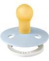 BIBS Ciuccio Colour Glow - Tettarella Ciliegia in Gomma Naturale - Singolo - Baby Blue - Senza PBA, PVC e Ftalati Ciucci
