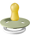 BIBS Ciuccio Colour Glow - Tettarella Ciliegia in Gomma Naturale - Verde Salvia e Cloud - Senza PBA, PVC e Flatati Ciucci