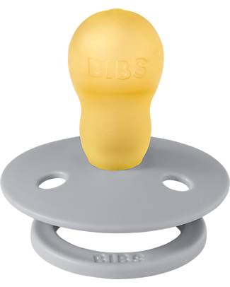 BIBS Ciuccio Colour - Nuvola - Tettarella in Gomma Naturale - Made in Denmark - con Mascherina Rotonda e Leggera - Senza BPA, PVC e Ftalati Ciucci