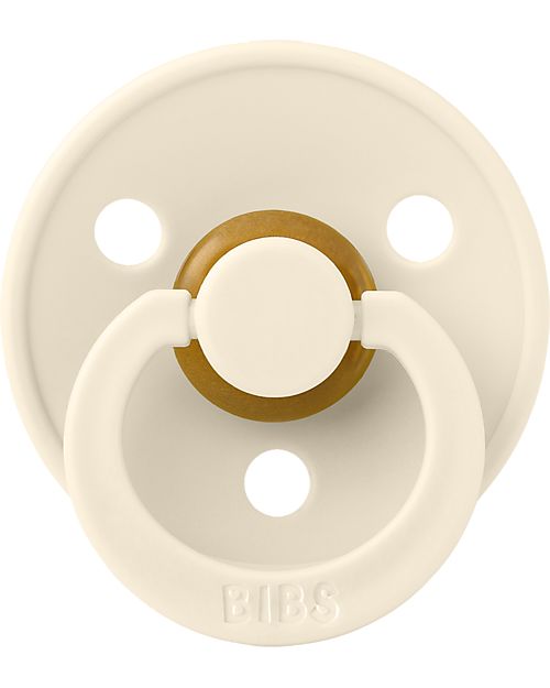 BIBS Ciuccio Colour - Tettarella Anatomica in Gomma Naturale - Avorio e Rosa Cipria - Senza PBA, PVC e Flatati Ciucci