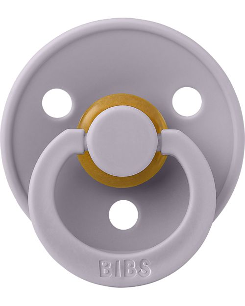 BIBS Ciuccio Colour - Tettarella Anatomica in Gomma Naturale - Fossil Grey e Mauve - Senza PBA, PVC e Flatati Ciucci