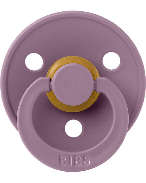 BIBS Ciuccio Colour - Tettarella Anatomica in Gomma Naturale - Fossil Grey e Mauve - Senza PBA, PVC e Flatati Ciucci