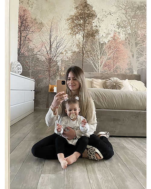 BIBS Ciuccio Colour - Tettarella Ciliegia in Gomma Naturale - Avorio e Rosa Cipria - Senza PBA, PVC e Flatati Ciucci