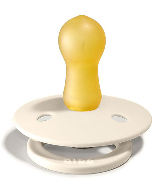 BIBS Ciuccio Colour - Tettarella Ciliegia in Gomma Naturale - Avorio e Rosa Cipria - Senza PBA, PVC e Flatati Ciucci