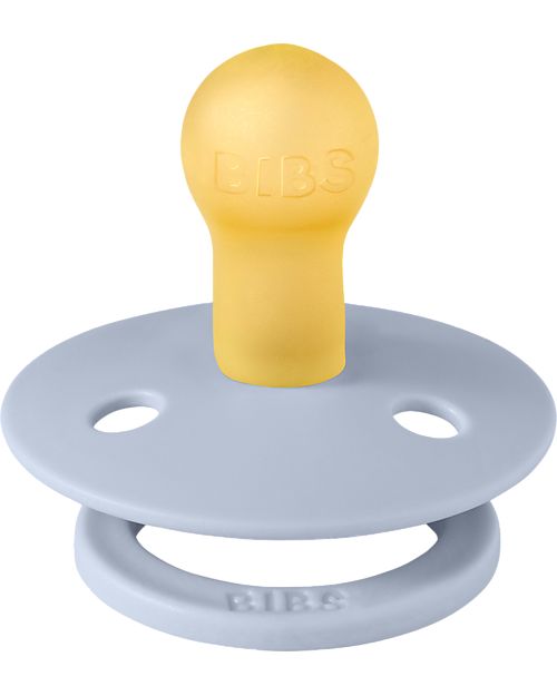 BIBS Ciuccio Colour - Tettarella Ciliegia in Gomma Naturale - Khaki e Dusty Blue - Senza PBA, PVC e Flatati Ciucci