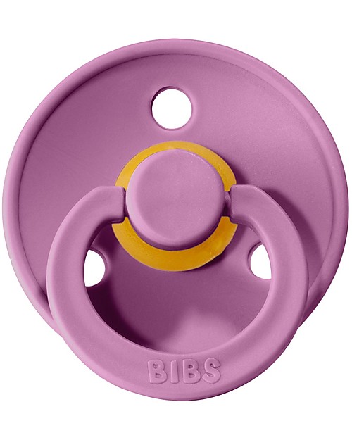 BIBS Ciuccio Colour - Tettarella Ciliegia in Gomma Naturale - Lavanda  e Baby Pink  - Senza PBA, PVC e Flatati Ciucci