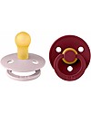 BIBS Ciuccio Colour - Tettarella Ciliegia in Gomma Naturale - Pink Plum e Sambuco - Senza PBA, PVC e Flatati Ciucci