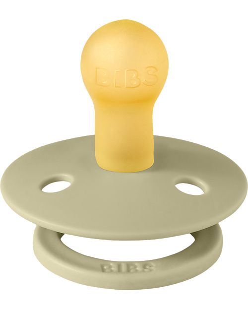 BIBS Ciuccio Colour - Tettarella Ciliegia in Gomma Naturale - Singolo - Khaki - Senza PBA, PVC e Ftalati Ciucci