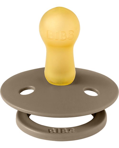 BIBS Ciuccio Colour - Tettarella Ciliegia in Gomma Naturale - Singolo - Nocciola - Senza PBA, PVC e Ftalati Ciucci