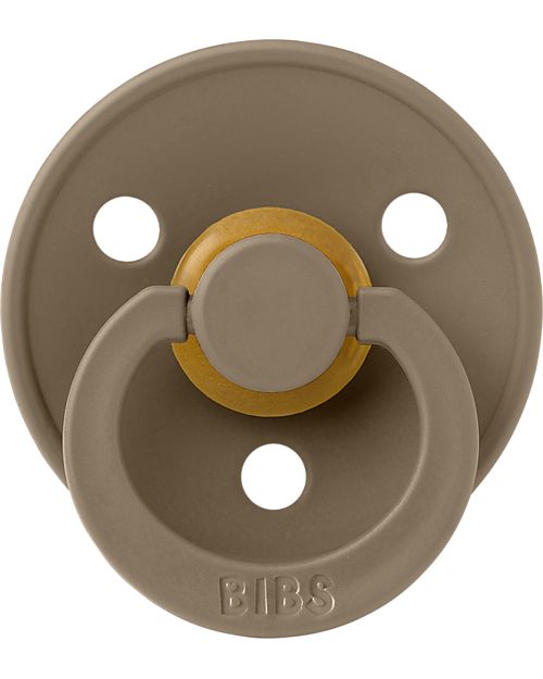BIBS Ciuccio Colour - Tettarella Ciliegia in Gomma Naturale - Singolo - Nocciola - Senza PBA, PVC e Ftalati Ciucci