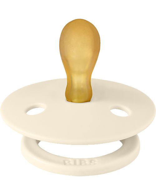 BIBS Ciuccio Colour - Tettarella Simmetrica in Gomma Naturale - Avorio e Rosa Cipria - Senza PBA, PVC e Flatati Ciucci