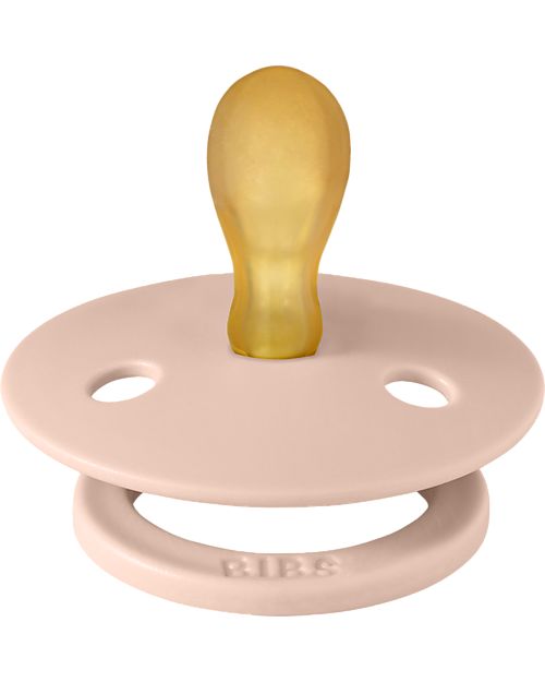 BIBS Ciuccio Colour - Tettarella Simmetrica in Gomma Naturale - Avorio e Rosa Cipria - Senza PBA, PVC e Flatati Ciucci