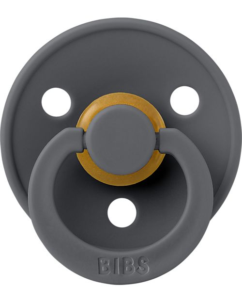 BIBS Ciuccio Colour - Tettarella Simmetrica in Gomma Naturale - Sabbia e Iron - Senza PBA, PVC e Flatati Ciucci