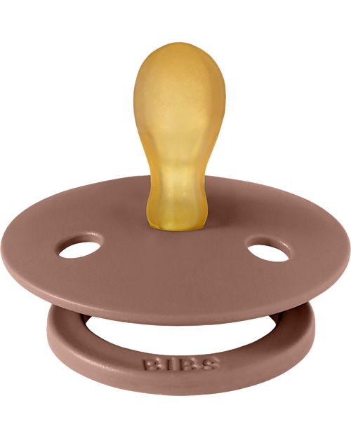 BIBS Ciuccio Colour - Tettarella Simmetrica in Gomma Naturale - Woodchuck e Rosa Cipria - Senza PBA, PVC e Flatati Ciucci