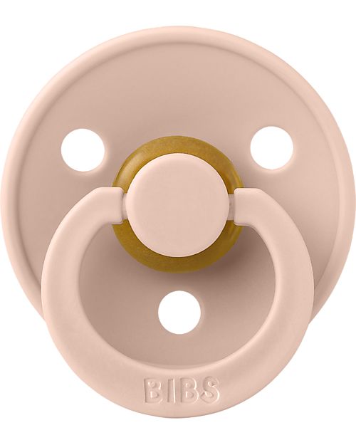 BIBS Ciuccio Colour - Tettarella Simmetrica in Gomma Naturale - Woodchuck e Rosa Cipria - Senza PBA, PVC e Flatati Ciucci