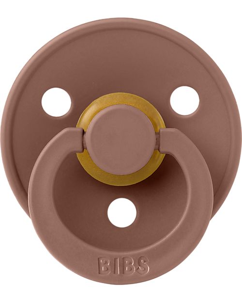 BIBS Ciuccio Colour - Tettarella Simmetrica in Gomma Naturale - Woodchuck e Rosa Cipria - Senza PBA, PVC e Flatati Ciucci