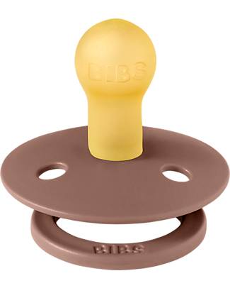 BIBS Ciuccio Colour - Woodchuck - Tettarella in Gomma Naturale - Made in Denmark - con Mascherina Rotonda e Leggera - Senza BPA, PVC e Ftalati Ciucci