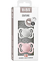 BIBS Ciuccio Couture - Tettarella Anatomica in Gomma Naturale - Haze  e Rosa - Senza PBA, PVC e Flatati Ciucci