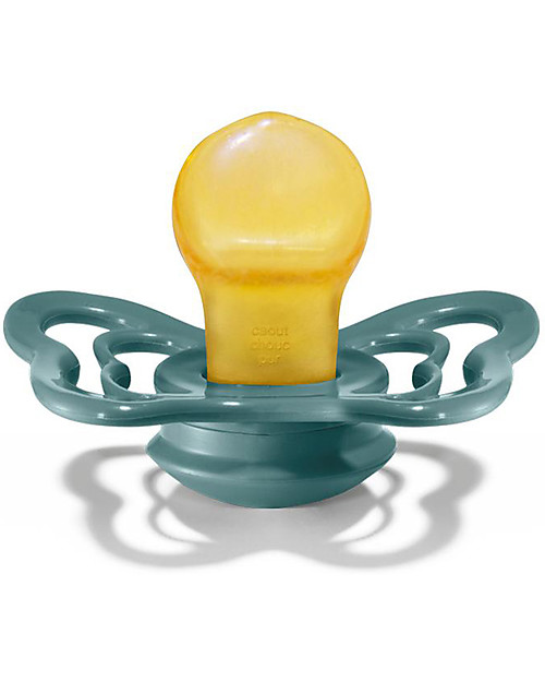 BIBS Ciuccio Couture - Tettarella Anatomica in Gomma Naturale - Island Sea e Verde Salvia - Senza PBA, PVC e Flatati Ciucci