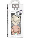 BIBS Ciuccio De Lux - Tettarella Ciliegia in Silicone - Avorio e Rosa Cipria - Senza PBA, PVC e Flatati Ciucci