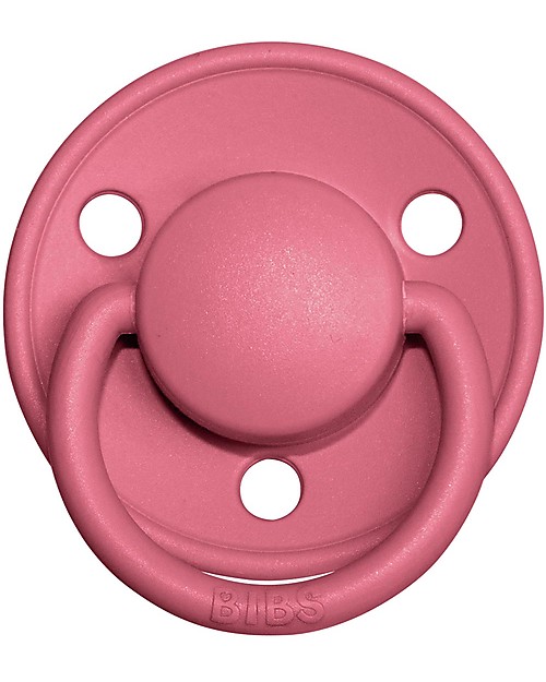 BIBS Ciuccio De Lux - Tettarella Ciliegia in Silicone - Corallo e Ruby - Senza PBA, PVC e Flatati Ciucci