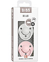 BIBS Ciuccio De Lux - Tettarella Ciliegia in Silicone - Haze  e Rosa - Senza PBA, PVC e Flatati Ciucci
