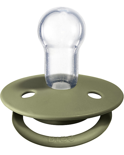 BIBS Ciuccio De Lux - Tettarella Ciliegia in Silicone - Honey Bee e Oliva - Senza PBA, PVC e Flatati Ciucci