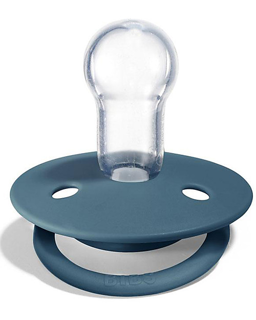 BIBS Ciuccio De Lux - Tettarella Ciliegia in Silicone - Senape e Petrolio - Senza PBA, PVC e Flatati Ciucci