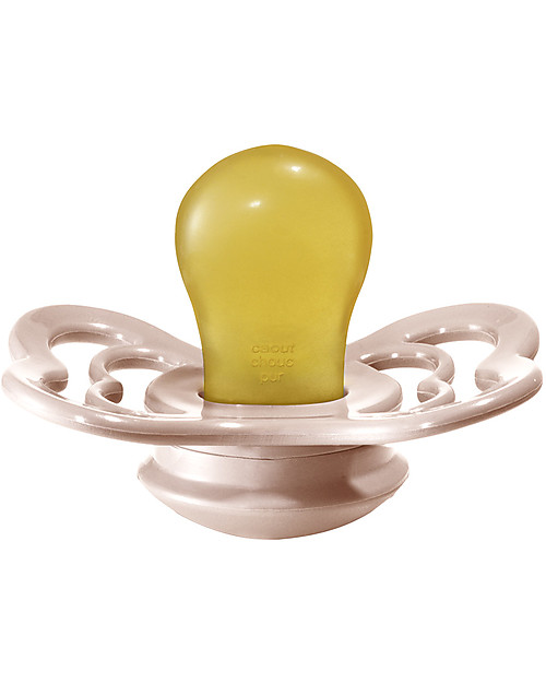 BIBS Ciuccio Supreme - Tettarella Simmetrica in Gomma Naturale - Avorio e Rosa Cipria - Senza PBA, PVC e Flatati Ciucci