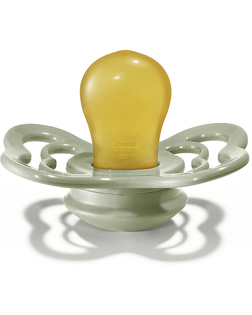 BIBS Ciuccio Supreme - Tettarella Simmetrica in Gomma Naturale - Avorio e Verde Salvia - Senza PBA, PVC e Flatati Ciucci