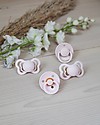 BIBS Ciuccio Supreme - Tettarella Simmetrica in Gomma Naturale - Haze  e Rosa - Senza PBA, PVC e Flatati Ciucci