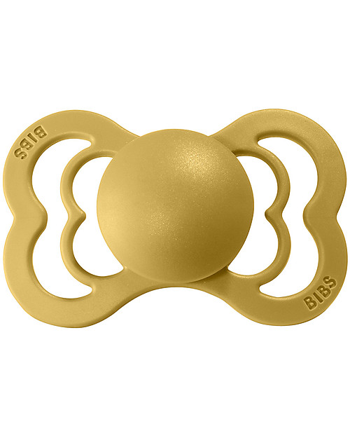 BIBS Ciuccio Supreme - Tettarella Simmetrica in Gomma Naturale - Senape e Petrolio - Senza PBA, PVC e Flatati Ciucci