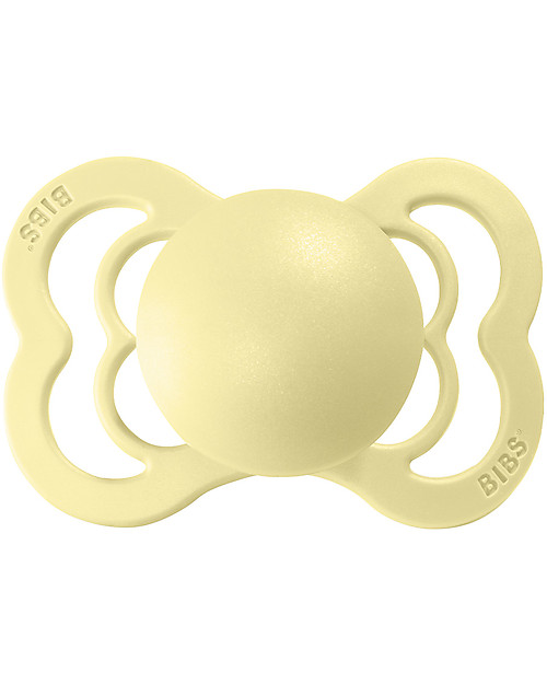 BIBS Ciuccio Supreme - Tettarella Simmetrica in Gomma Naturale - Sunshine e Peach Sunset - Senza PBA, PVC e Flatati Ciucci