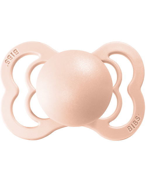 BIBS Ciuccio Supreme - Tettarella Simmetrica in Gomma Naturale - Sunshine e Peach Sunset - Senza PBA, PVC e Flatati Ciucci
