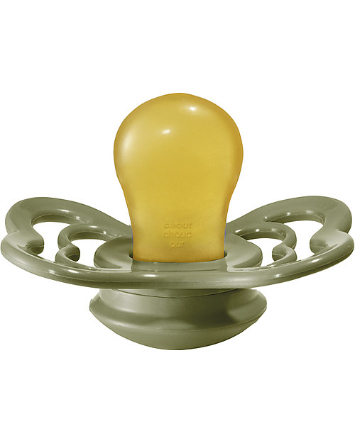 BIBS Ciuccio Supreme - Tettarella Simmetrica in Gomma Naturale - Verde Salvia e Hunter Green - Senza PBA, PVC e Flatati Ciucci