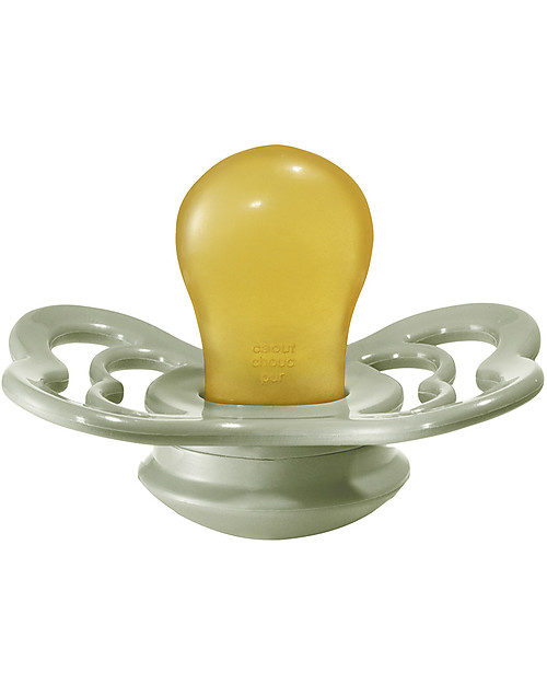 BIBS Ciuccio Supreme - Tettarella Simmetrica in Gomma Naturale - Verde Salvia e Hunter Green - Senza PBA, PVC e Flatati Ciucci