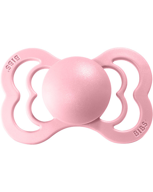 BIBS Ciuccio Supreme - Tettarella Simmetrica in Silicone - Avorio e Baby Pink  - Senza PBA, PVC e Flatati Ciucci