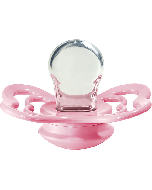 BIBS Ciuccio Supreme - Tettarella Simmetrica in Silicone - Avorio e Baby Pink  - Senza PBA, PVC e Flatati Ciucci