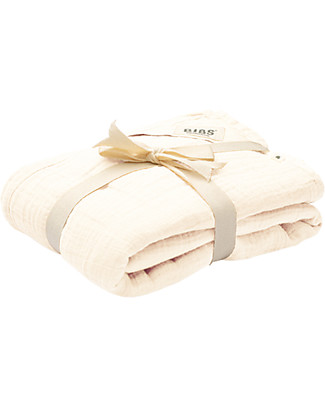 Bibs Copertina in Mussola 100% Cotone GOTS - Avorio - 120x120cm Copertine Swaddles