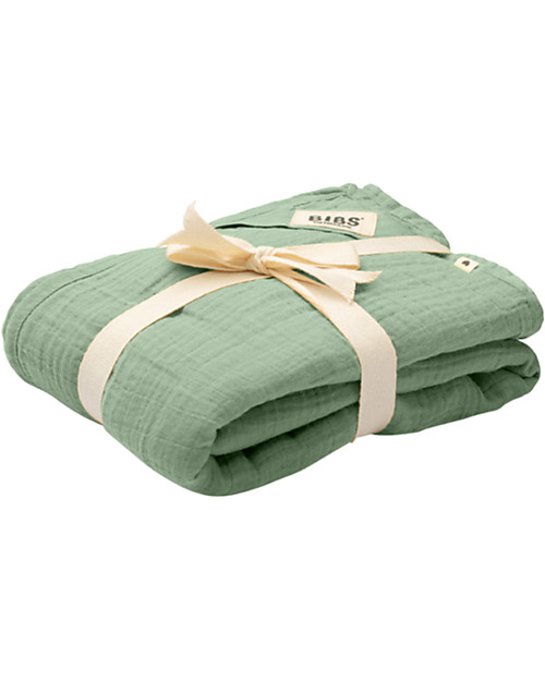 BIBS Copertina in Mussola 100% Cotone GOTS - Salvia - 120x120cm Swaddle di Mussola
