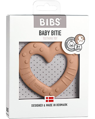 Bibs Massaggiagengive Baby Bitie - Cuore Pesca- Made in Denmark – Senza BPA, PVC e Ftalati Massaggiagengive