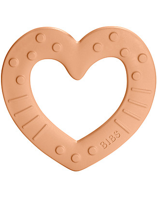 Bibs Massaggiagengive Baby Bitie - Cuore Pesca- Made in Denmark – Senza BPA, PVC e Ftalati Massaggiagengive