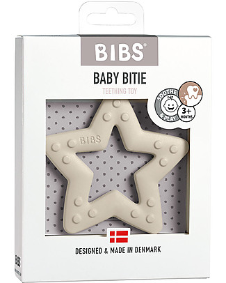 Bibs Massaggiagengive Baby Bitie - Stella Avorio- Made in Denmark – Senza BPA, PVC e Ftalati Massaggiagengive