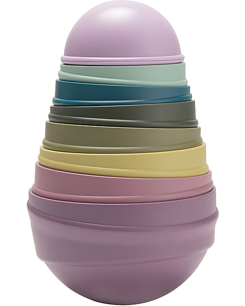 BIBS OUTLET - Torre Impilabile - Bright Rainbow -100% Materiale Alimentare - Pezzo di Showroom Giochi per Inventare Storie