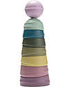 BIBS OUTLET - Torre Impilabile - Bright Rainbow -100% Materiale Alimentare - Pezzo di Showroom Giochi per Inventare Storie