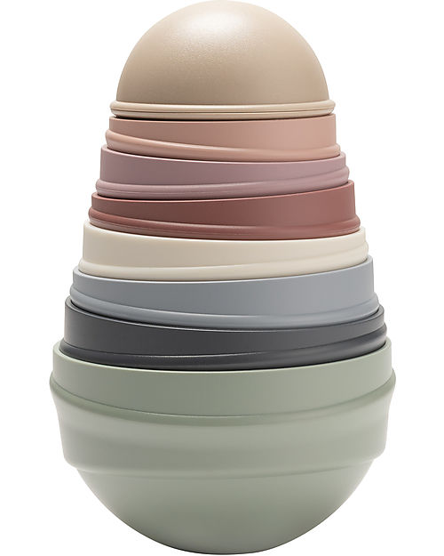 BIBS OUTLET - Torre Impilabile - Pastel Rainbow - 100% Materiale Alimentare - Pezzo di Showroom Giochi per Inventare Storie