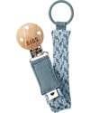 BIBS Reggiciuccio Universale Paci Clip - Blu e Azzurro - 100% Cotone Biologico GOTS! Catenelle Portaciuccio
