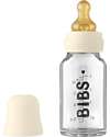 BIBS Set Completo Biberon in Vetro - Avorio - 110ml Riciclabile e Lavabile in Lavastoviglie! - Nuovo Design Biberon_