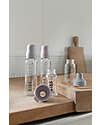 BIBS Set Completo Biberon in Vetro - Lilla Chiaro - 225ml Riciclabile e Lavabile in Lavastoviglie! - Nuovo Design Biberon_